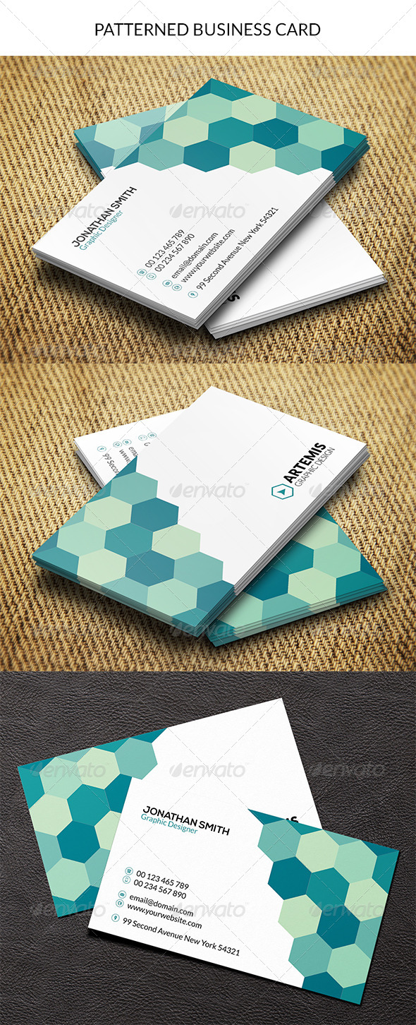 GraphicRiver Patterned Business Card 8621432 GraphicRiver Patterned Business Card 8621432