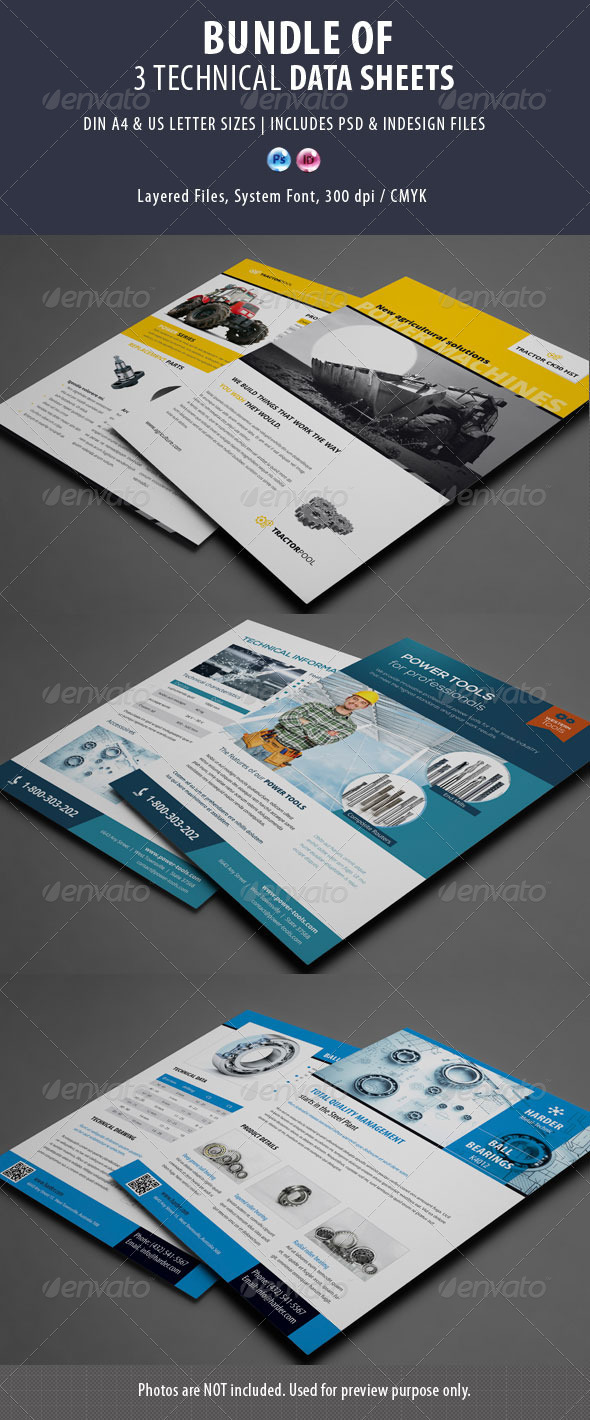 GraphicRiver 3 Technical Data Sheets Bundle 8622644 GraphicRiver 3 Technical Data Sheets Bundle 8622644