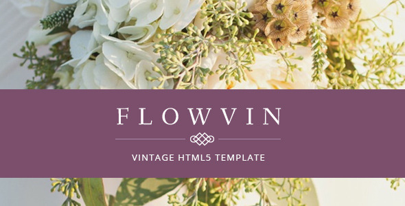 FlowVin - One Page Vintage HTML5 template