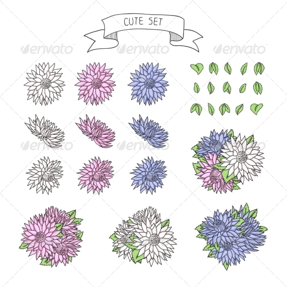GraphicRiver Hand Drawn Vintage Floral Elements for a Wedding 8624098 GraphicRiver Hand Drawn Vintage Floral Elements for a Wedding 8624098