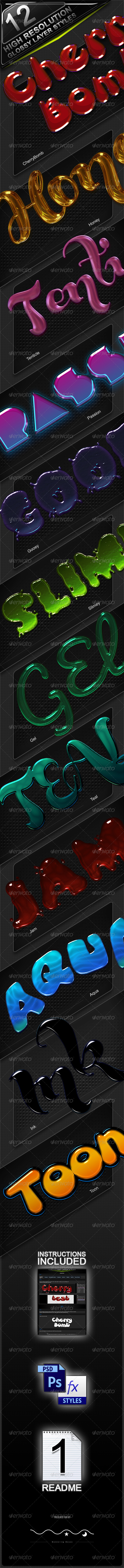 GraphicRiver 12 Glossy Layer Styles 8560305 GraphicRiver 12 Glossy Layer Styles 8560305
