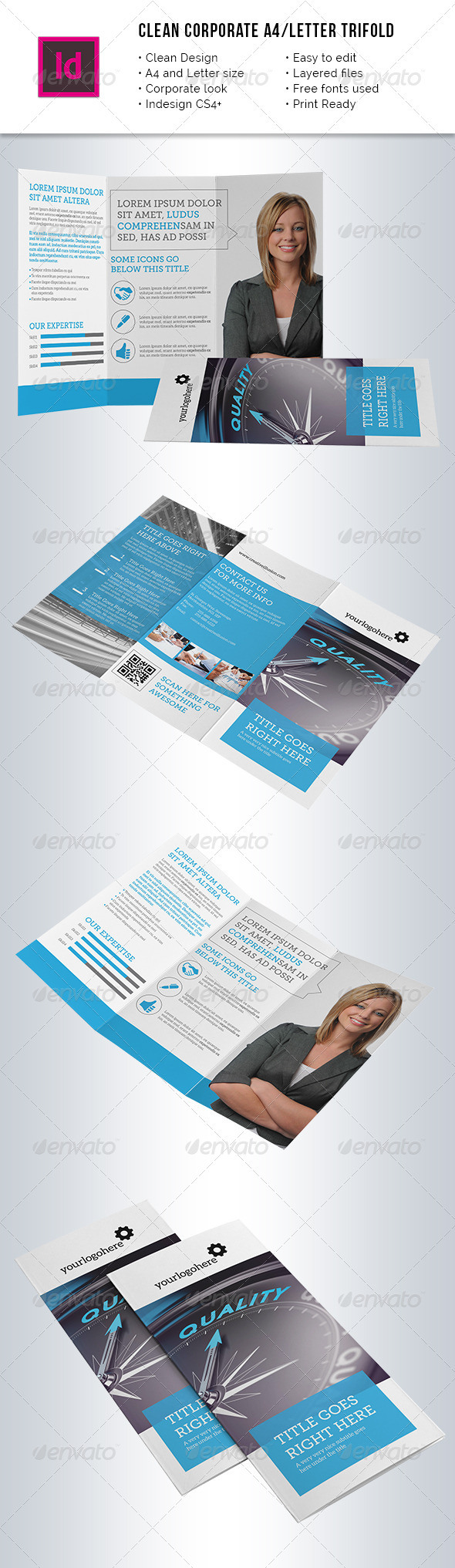 Clean Corporate A4 Letter Trifold Clean Corporate A4 Letter Trifold