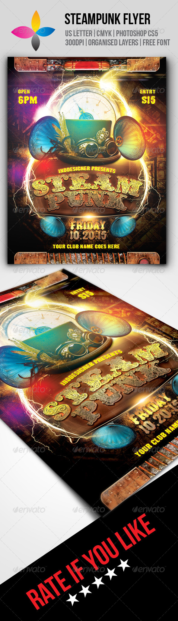 GraphicRiver Steampunk Flyer 8625692 GraphicRiver Steampunk Flyer 8625692