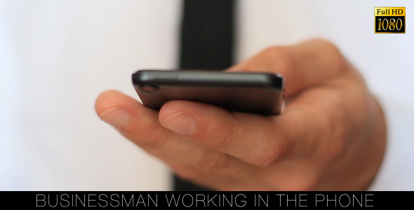 Businessman Working In The Phone Businessman Working In The Phone