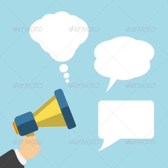 GraphicRiver Hand Holding a Yellow Megaphone with Bubble 8626149 GraphicRiver Hand Holding a Yellow Megaphone with Bubble 8626149