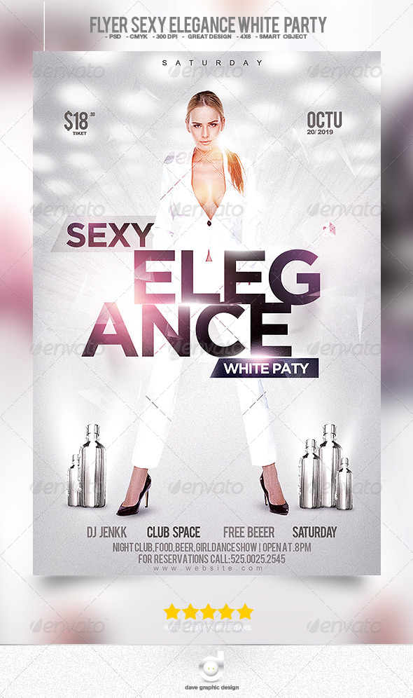 Flyer Sexy Elegance White Party