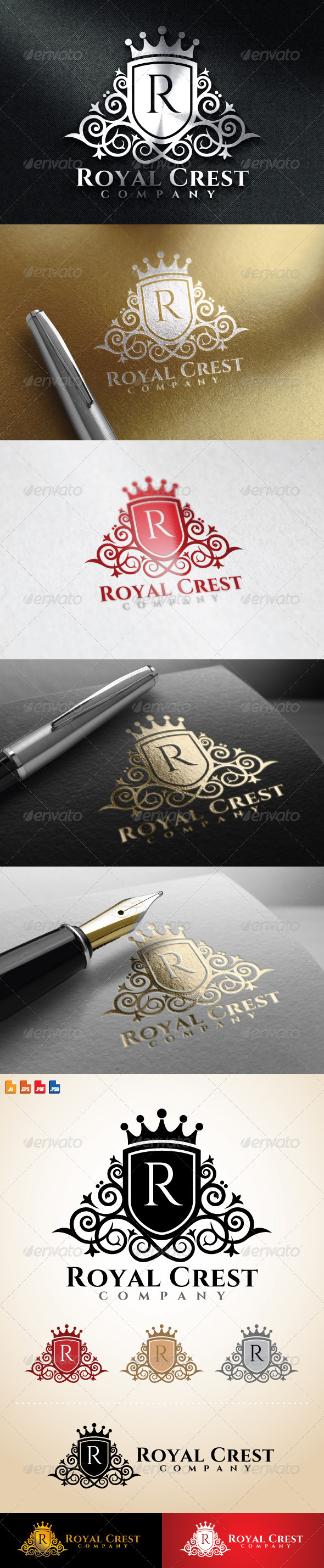 GraphicRiver Royal Crest Logo 8630792 GraphicRiver Royal Crest Logo 8630792