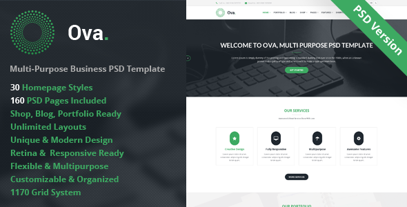 ThemeForest Ova Multi-purpose Business PSD Template 8630903 ThemeForest Ova Multi-purpose Business PSD Template 8630903