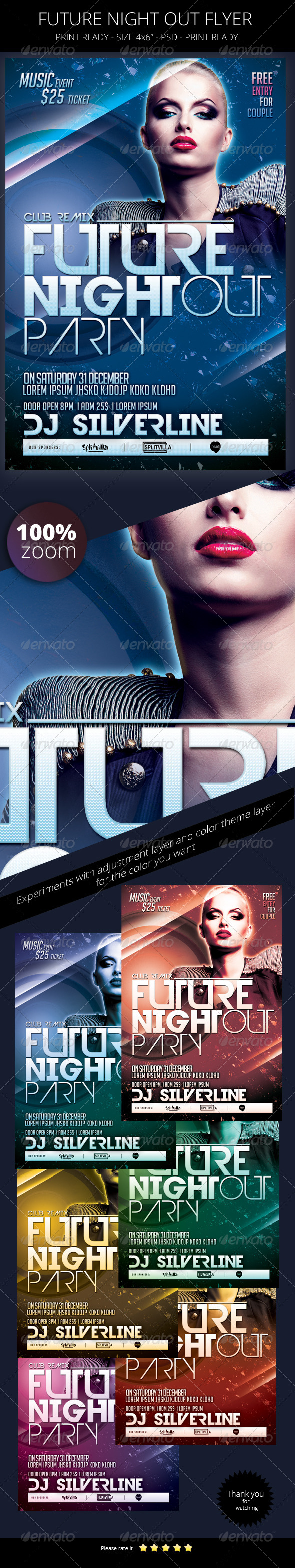 Future Night Out Flyer Template (Clubs & Parties)