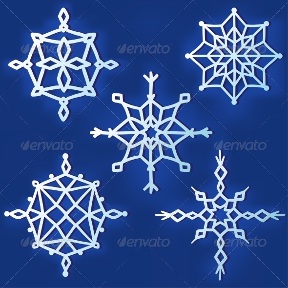 GraphicRiver Set of Snowflakes 8630942 GraphicRiver Set of Snowflakes 8630942