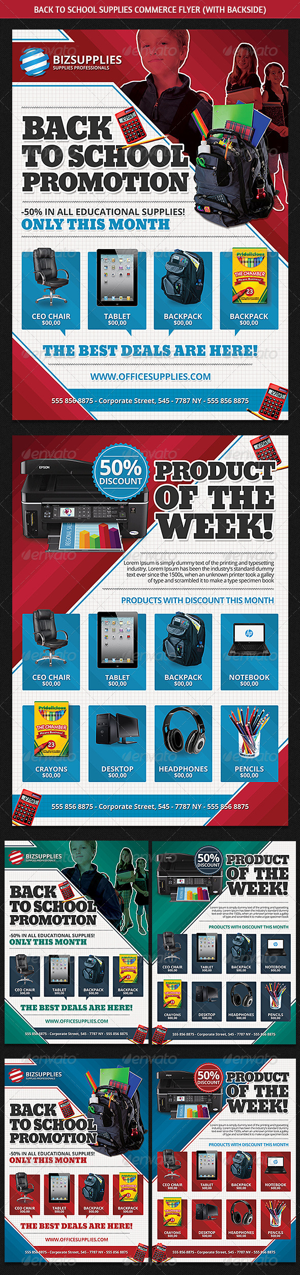 GraphicRiver Back To School Promotion Commerce Flyer 8630946 GraphicRiver Back To School Promotion Commerce Flyer 8630946