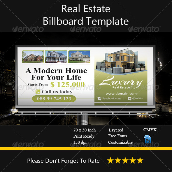 GraphicRiver Real Estate Billboard Template 8631065 GraphicRiver Real Estate Billboard Template 8631065