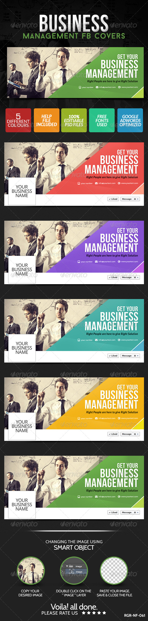 Business Facebook Covers 5 Colors Business Facebook Covers 5 Colors
