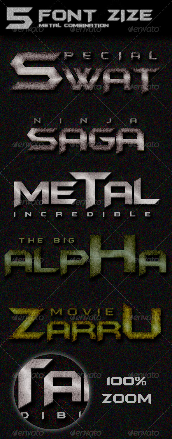 GraphicRiver 5 Font Size Metal Combination 8631830 GraphicRiver 5 Font Size Metal Combination 8631830