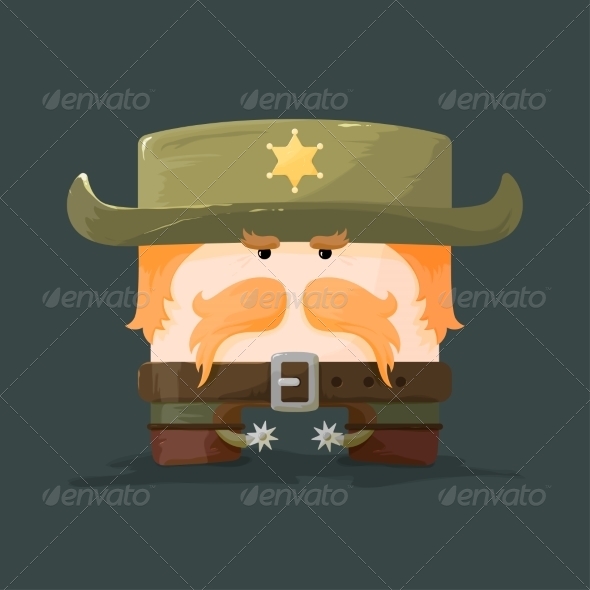GraphicRiver Wild West Cartoon Sheriff 8632089 GraphicRiver Wild West Cartoon Sheriff 8632089