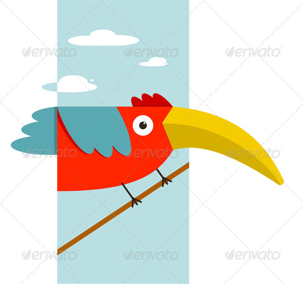 GraphicRiver Toucan Bird with Big Beak Sitting 8632528 GraphicRiver Toucan Bird with Big Beak Sitting 8632528