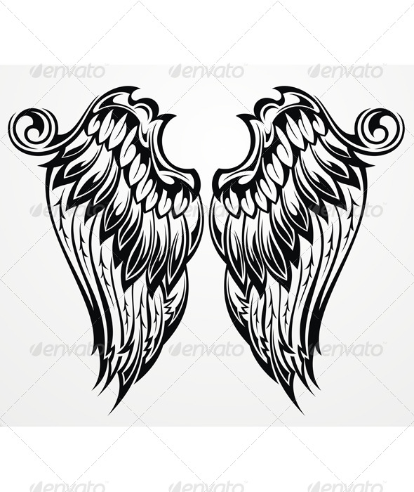GraphicRiver Tattoo Wings 8632604 GraphicRiver Tattoo Wings 8632604