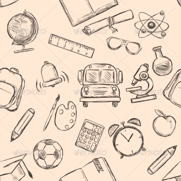 GraphicRiver Vector Seamless Pattern of School Symbols 8632790 GraphicRiver Vector Seamless Pattern of School Symbols 8632790