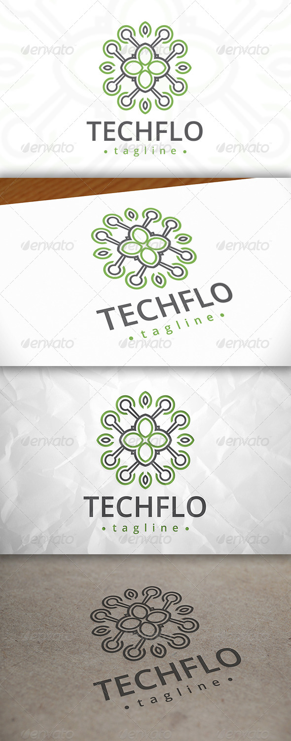 GraphicRiver Tech Flower Logo 8632988 GraphicRiver Tech Flower Logo 8632988