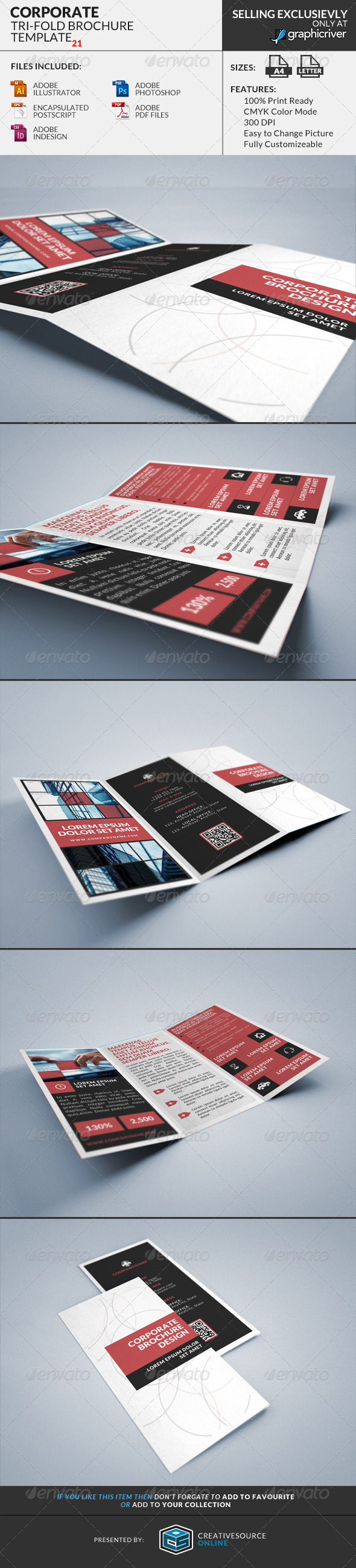 Corporate Tri-Fold Brochures Template 21 Corporate Tri-Fold Brochures Template 21