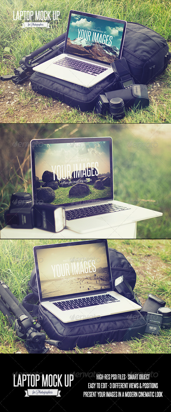 GraphicRiver Laptop Realistic Photographer Mock Up 8625606 GraphicRiver Laptop Realistic Photographer Mock Up 8625606