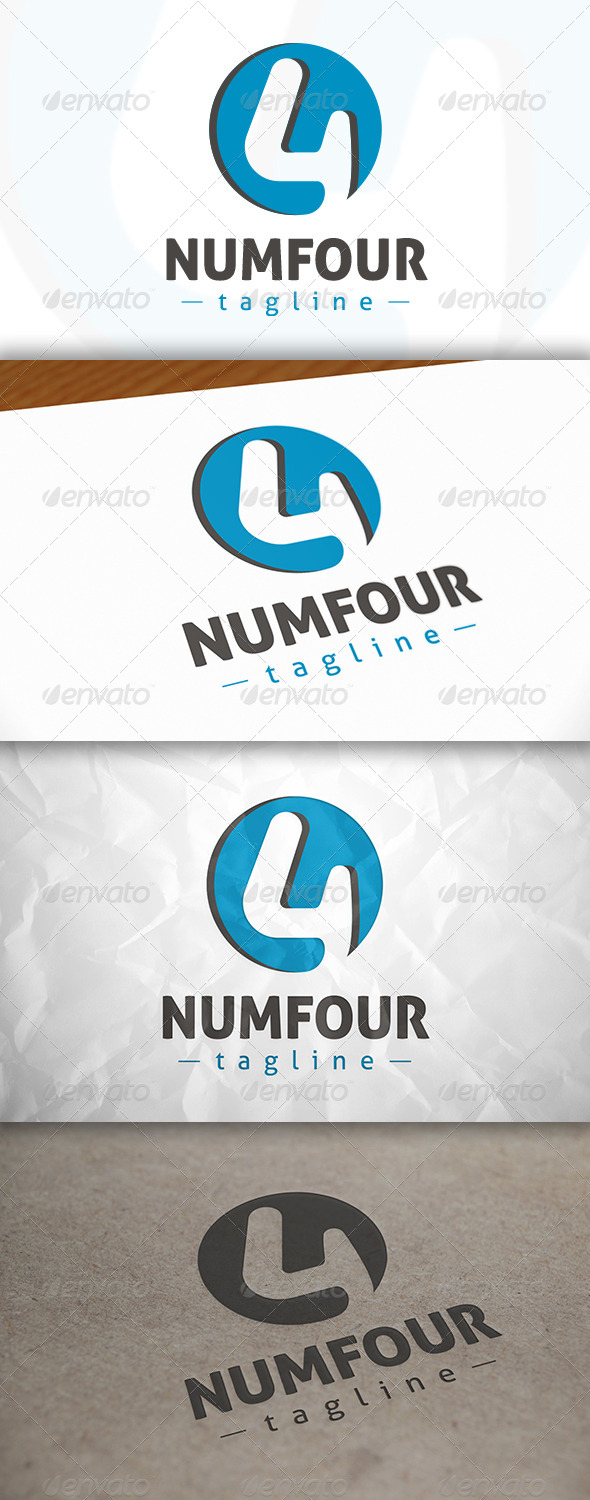 GraphicRiver Number 4 Logo 8634472 GraphicRiver Number 4 Logo 8634472