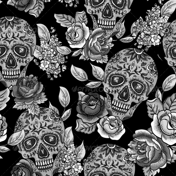 Sugar Skull Pattern Designs » Tinkytyler.org - Stock Photos & Graphics