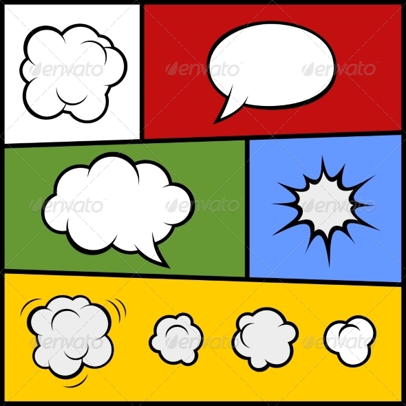 GraphicRiver Set of Comic Bubbles and Elements 8635275 GraphicRiver Set of Comic Bubbles and Elements 8635275