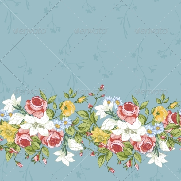 GraphicRiver Seamless Pattern with Vintage Wildflowers 8635645 GraphicRiver Seamless Pattern with Vintage Wildflowers 8635645
