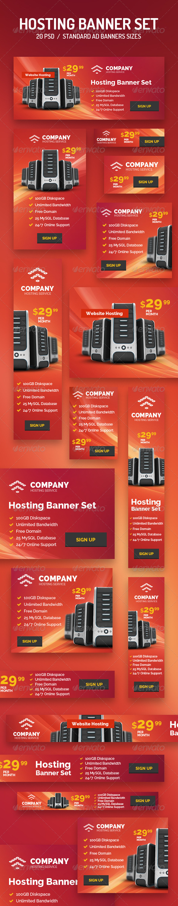 GraphicRiver 20 Hosting Banner Set 8636025 GraphicRiver 20 Hosting Banner Set 8636025