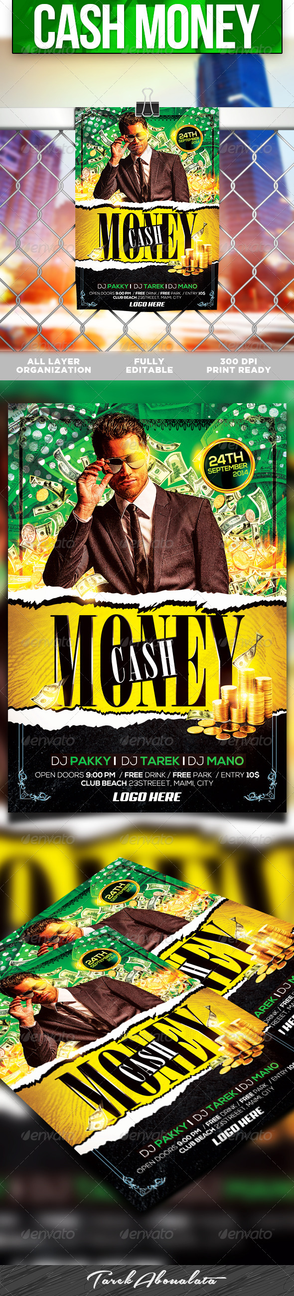 Cash Money Flyer Template v.2 (Clubs & Parties)