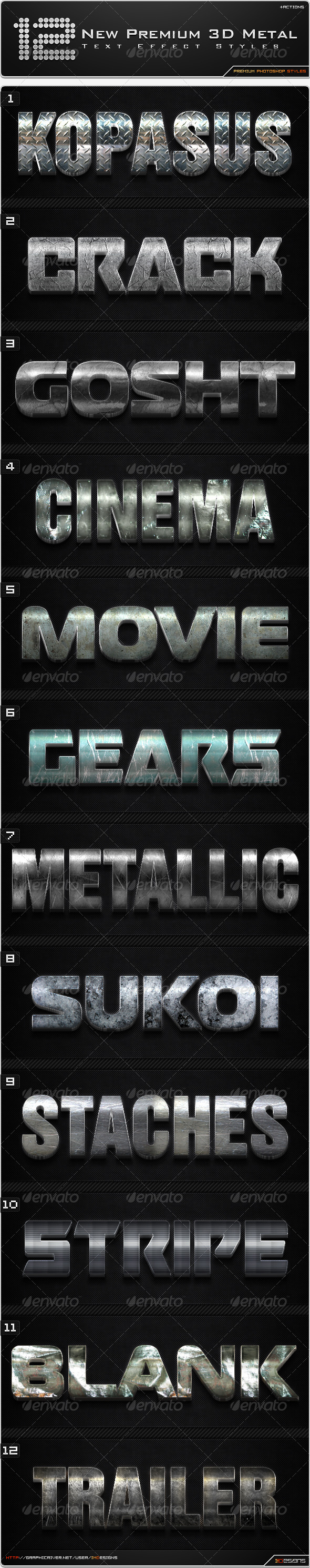 GraphicRiver 12 New Premium 3D Metal Styles & Actions 8636901 GraphicRiver 12 New Premium 3D Metal Styles & Actions 8636901
