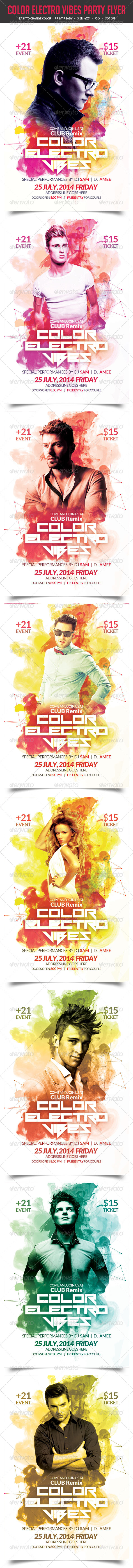 GraphicRiver Color Electro Vibes Party Flyer 8626531 GraphicRiver Color Electro Vibes Party Flyer 8626531