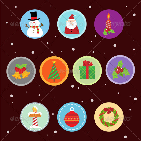 GraphicRiver 10 Flat Christmas Icons 8637144 GraphicRiver 10 Flat Christmas Icons 8637144