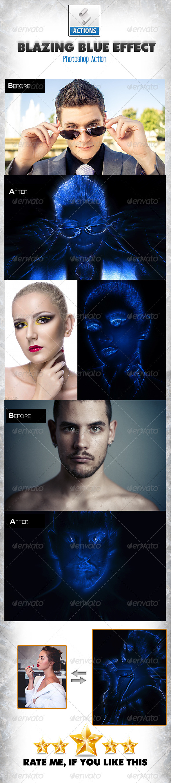 GraphicRiver Blazing Blue Effect 8637396 GraphicRiver Blazing Blue Effect 8637396