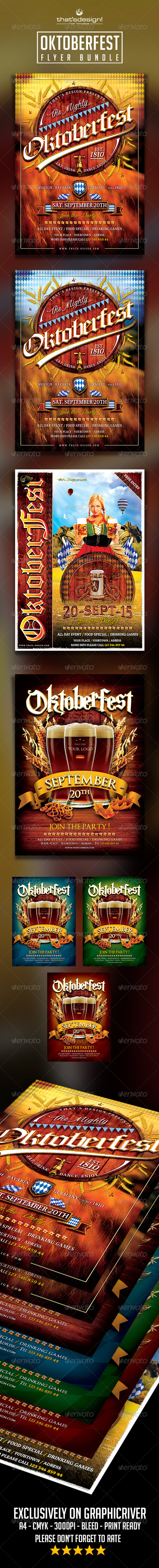 GraphicRiver Oktoberfest Flyer Bundle 8638321 GraphicRiver Oktoberfest Flyer Bundle 8638321