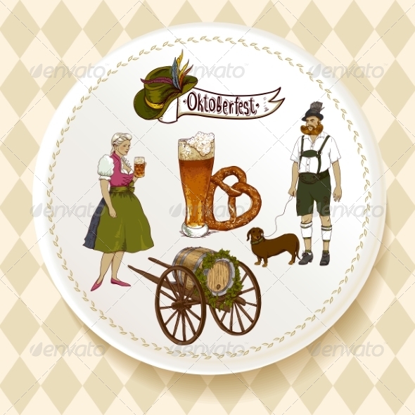 GraphicRiver Oktoberfest Beer Set on a White Plate 8638750 GraphicRiver Oktoberfest Beer Set on a White Plate 8638750