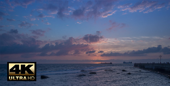 Sunset with Ferryboat on the Horizon Sunset with Ferryboat on the Horizon