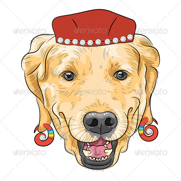 GraphicRiver Vector Funny Cartoon Hipster Dog Labrador Retriever 8638955 GraphicRiver Vector Funny Cartoon Hipster Dog Labrador Retriever 8638955