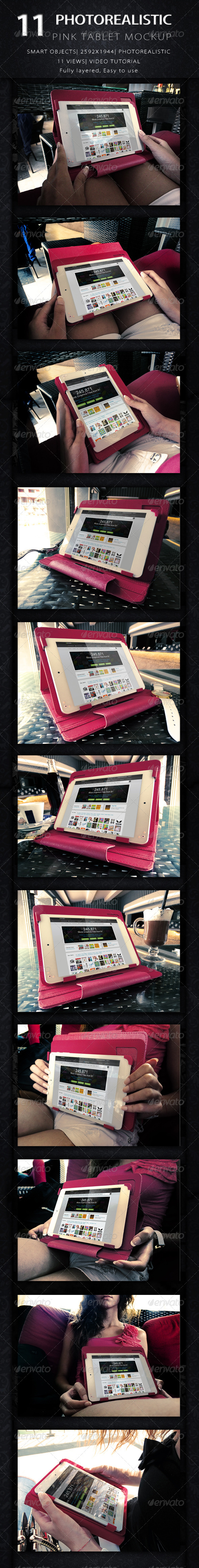 GraphicRiver 11 Photorealistic Pink White Tablet Mock Ups 8639085 GraphicRiver 11 Photorealistic Pink White Tablet Mock Ups 8639085
