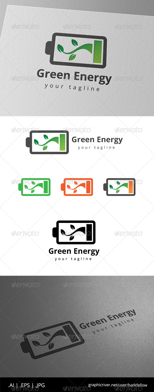 GraphicRiver Green Energy Battery Logo 8639516 GraphicRiver Green Energy Battery Logo 8639516