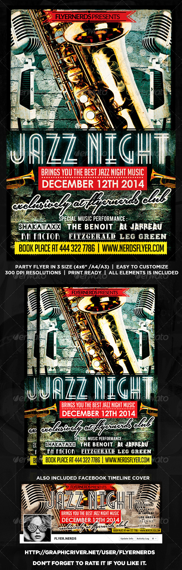 GraphicRiver Jazz Night Music Flyer 8639786 GraphicRiver Jazz Night Music Flyer 8639786