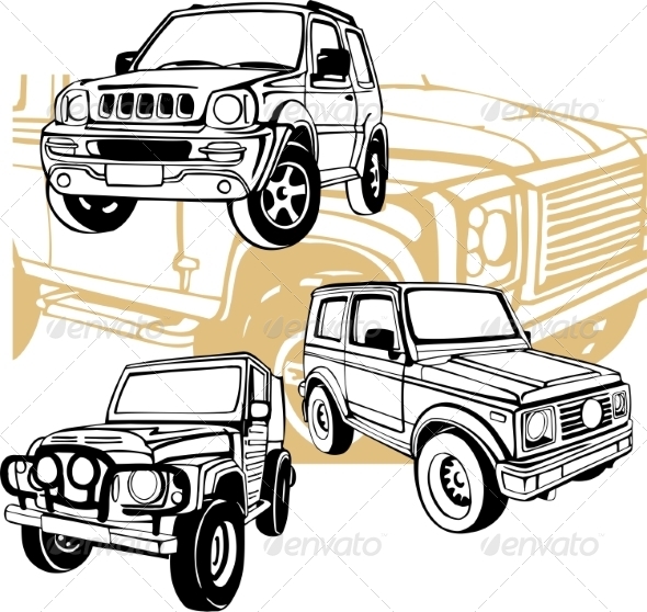 GraphicRiver Off-Road Cars Set 8640392 GraphicRiver Off-Road Cars Set 8640392