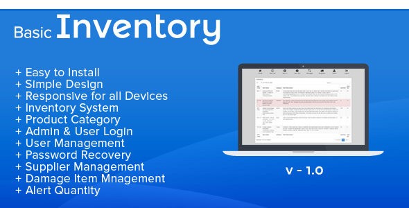 CodeCanyon Basic Inventory Stock Management 8613546 CodeCanyon Basic Inventory Stock Management 8613546