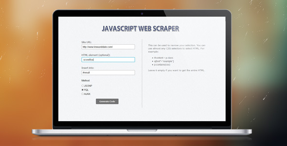 CodeCanyon JavaScript Web Scraper 8598806 CodeCanyon JavaScript Web Scraper 8598806