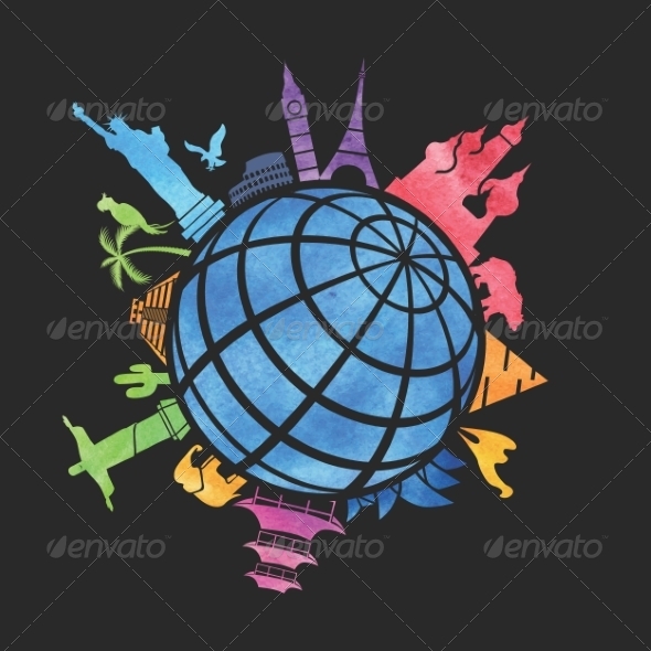 GraphicRiver Landmarks Around the World 8640907 GraphicRiver Landmarks Around the World 8640907