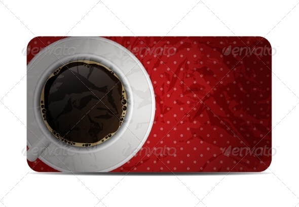 Vintage Coffee Gift Card Vector Illustration