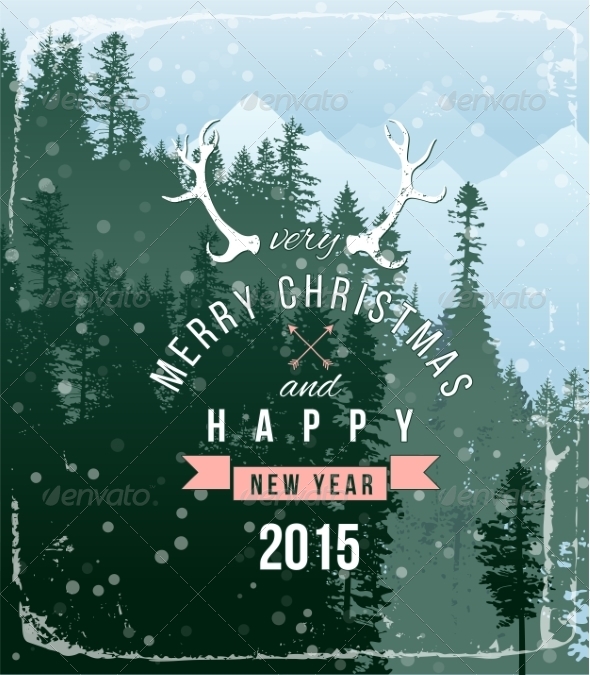GraphicRiver Landscape with Christmas Type Design 8642493 GraphicRiver Landscape with Christmas Type Design 8642493