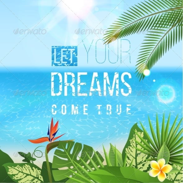 GraphicRiver Tropical Landscape with Type Design 8642768 GraphicRiver Tropical Landscape with Type Design 8642768