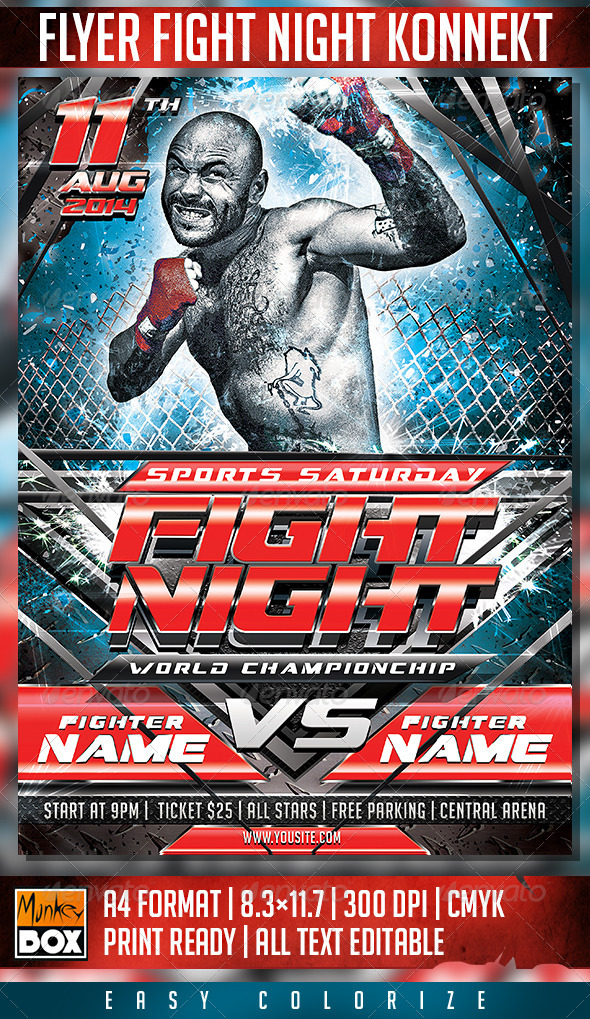 GraphicRiver Flyer Fight Night Konnekt 8638667 GraphicRiver Flyer Fight Night Konnekt 8638667